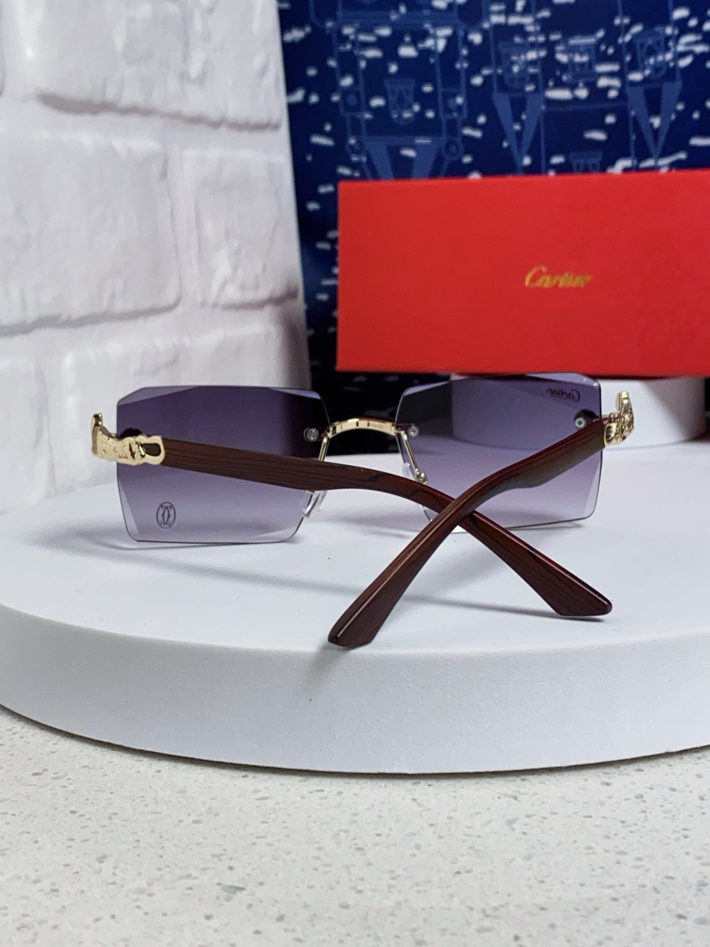 CARTIER 26S RIMLESS SQUARE FRAME IN METAL 439561