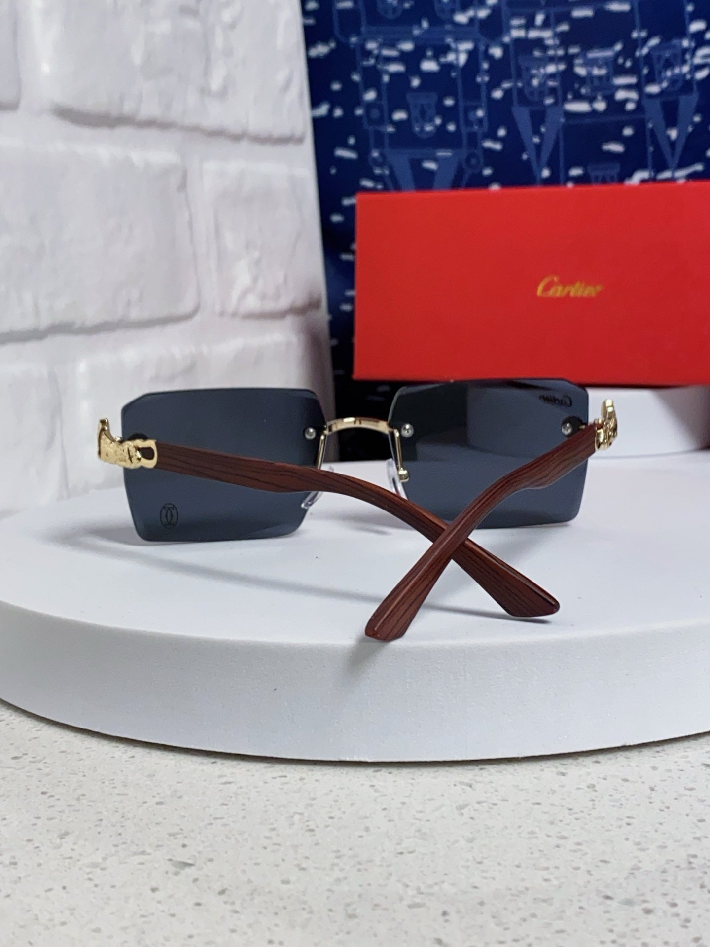 CARTIER 26S RIMLESS SQUARE FRAME IN METAL 439562