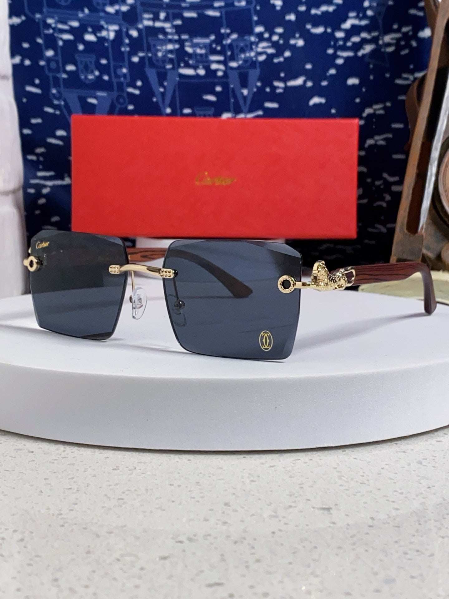 CARTIER 26S RIMLESS SQUARE FRAME IN METAL 439562