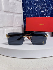 CARTIER 26S RIMLESS SQUARE FRAME IN METAL 439562