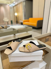 BALMAIN 26S SANDALS IN BEIGE CALFSKIN