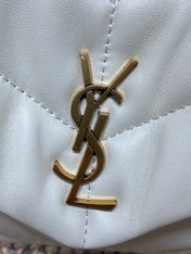 PUFFER TOY 23 IN WHITE LAMBSKIN GOLD HARDWARE