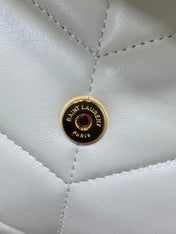 PUFFER TOY 23 IN WHITE LAMBSKIN GOLD HARDWARE