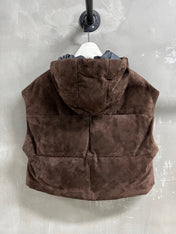 PRADA 25S SUEDE DOWN VEST 384