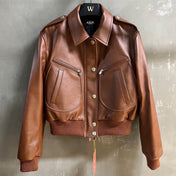 LP 26S BROWN LEATHER BOMBER JACKET 571
