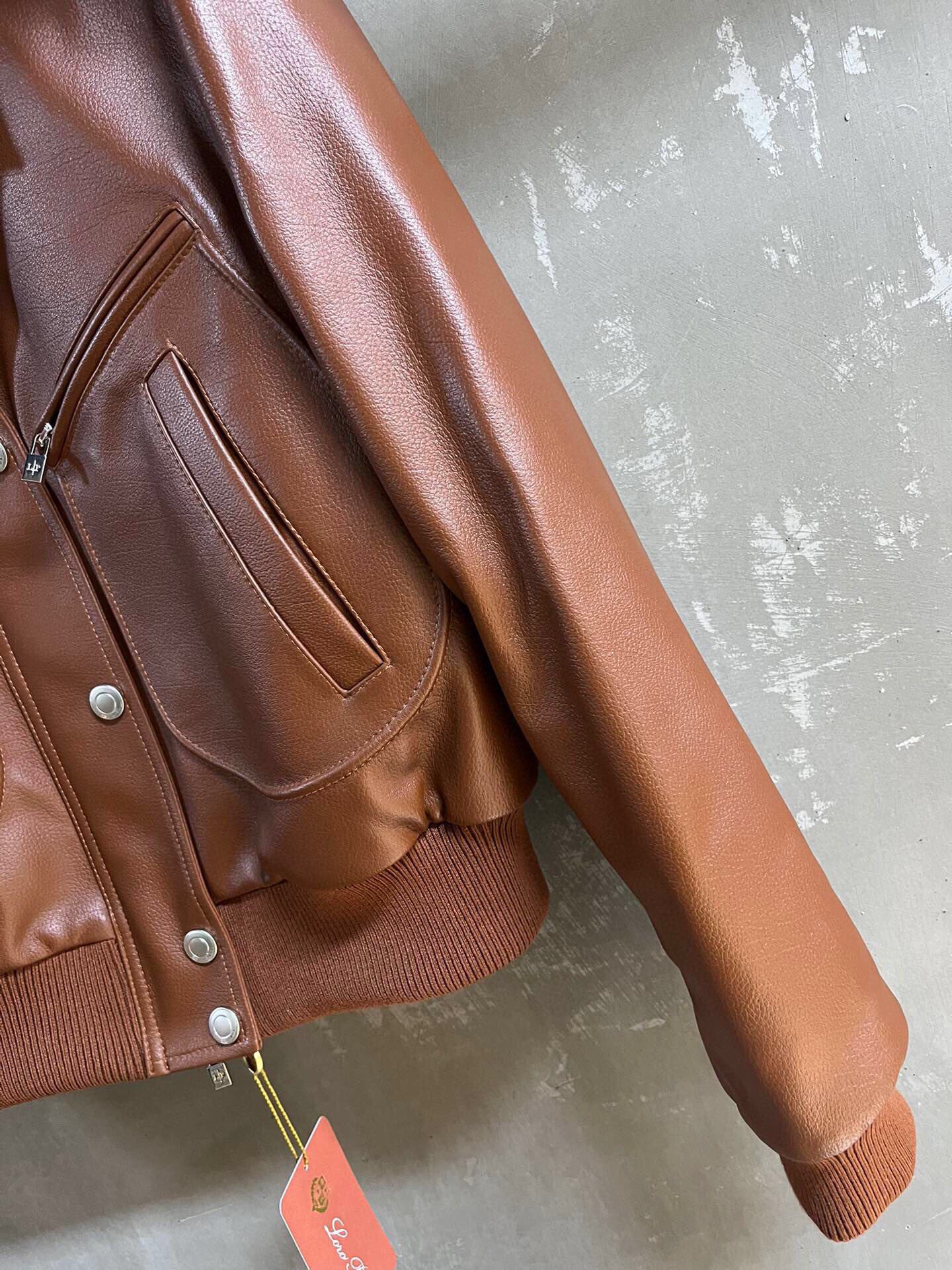 LP 26S BROWN LEATHER BOMBER JACKET 571