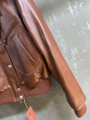 LP 26S BROWN LEATHER BOMBER JACKET 571