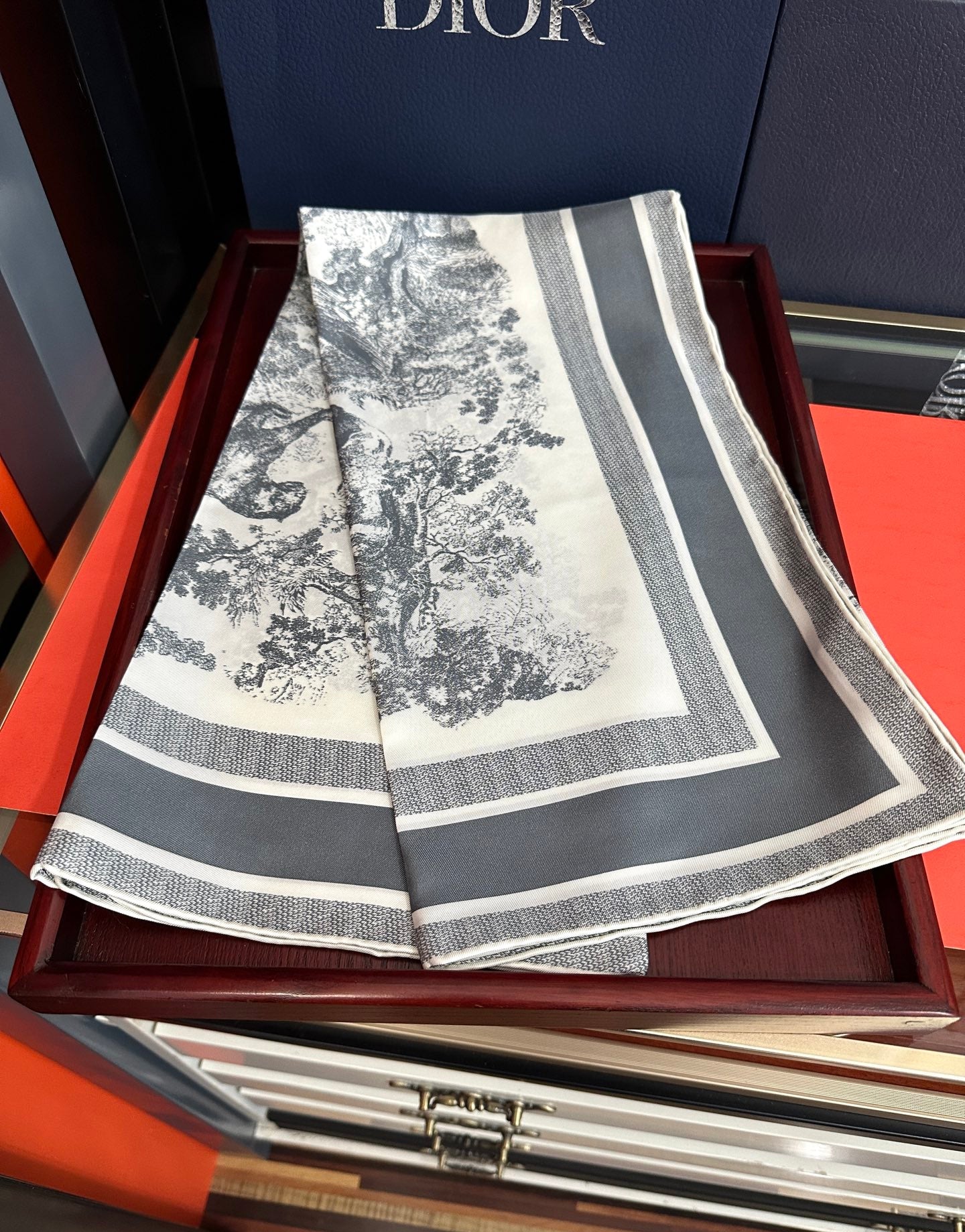 DIOR 26S SCARF 90CM IN SILK 313454