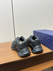 GG Ripple Leather Sneakers Black
