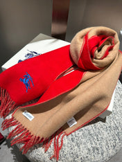 REVERSIBLE SCARF 180 CM IN RED CASHMERE 407413