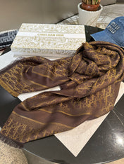 DIOR 26S SCARF 140CM IN SILK & CASHMERE 262320