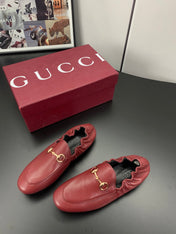 GUCCI 26S LOAFERS IN RED CALFSKIN