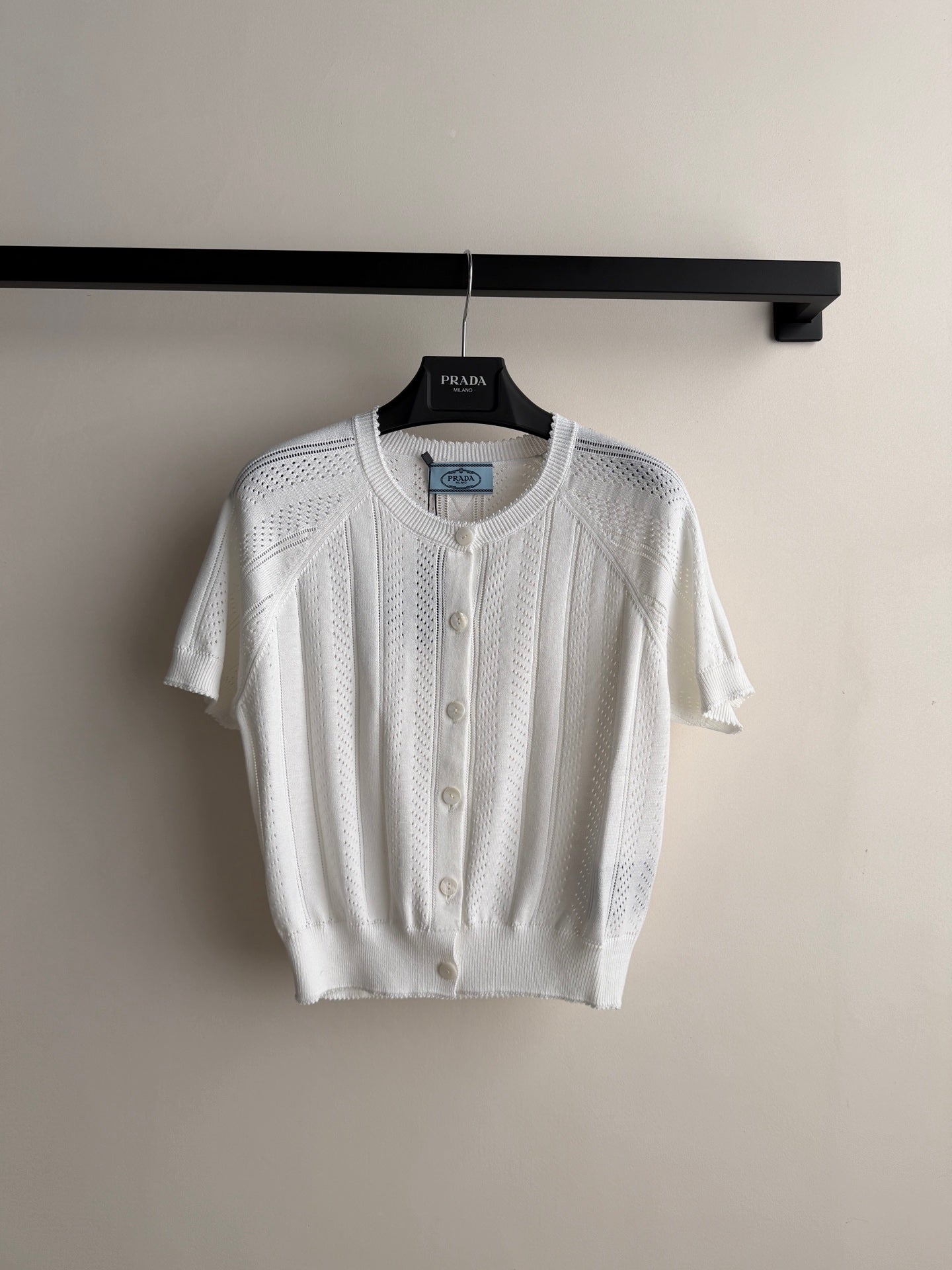PRADA 26S SHORT-SLEEVED SWEATER STYLE 875