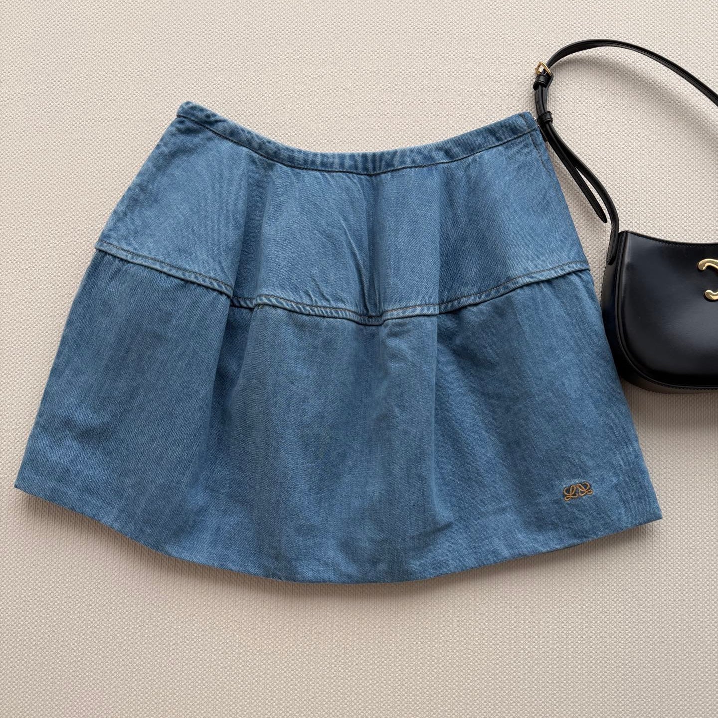 LOEWE 26S BALLOON DENIM SKIRT 547