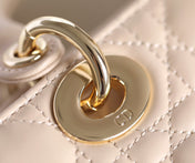 SMALL LADY D-JOY 22 IN LIGHT PINK LAMBSKIN