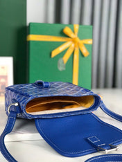 GRAND BLEU 16 IN SAPPHIRE BLUE GOYARDINE CANVAS AND LAMBSKIN