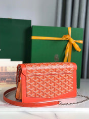 DUCHESSE MARIE-CAROLINE BAG 25 IN ORANGE GOYARDINE CANVAS AND SMOOTH CALFSKIN