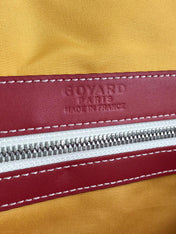 BOSTON 50 BAG IN RED GOYARDINE CANVAS AND CALFSKIN TRIM