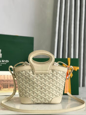 GOYA 26S BELUGA MINI BAG 23MM IN IVORY WHITE GOYARDINE CANVAS AND CALFSKIN