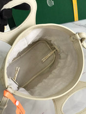 GOYA 26S BELUGA MINI BAG 23MM IN IVORY WHITE GOYARDINE CANVAS AND CALFSKIN