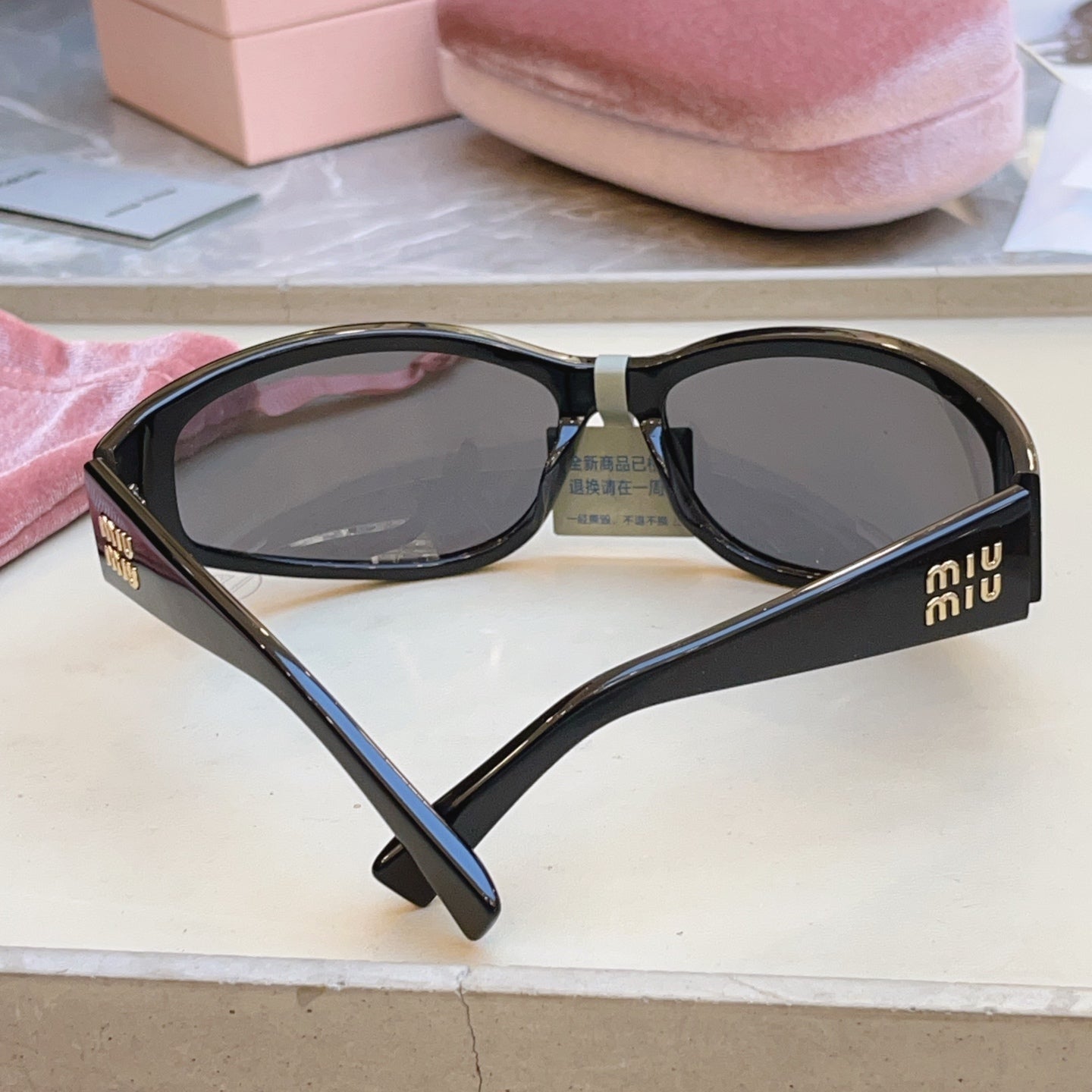MIUMIU 26S OVERSIZE RECTANGULAR FRAME IN ACETATE 426264