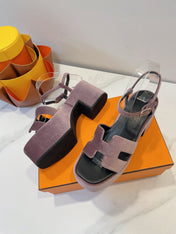 JAM 30 SANDAL IN ROSY BROWN VELVET