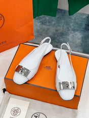 INNOCENTE SLINGBACK WHITE CALFSKIN