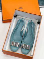 INNOCENTE SLINGBACK TEAL SUEDE