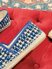 GG ESPADRILLE LOAFER COBALT AND BLACK CANVAS