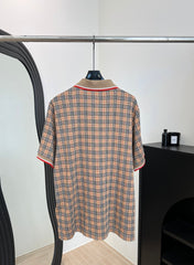 BURBERRY 26S SHORT-SLEEVE KNIT POLO SHIRT 425