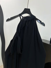 VALENTINO 26S SLEEVELESS TIE-NECK BLOUSE 459