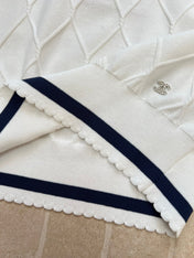 CHANEL 26S SLEEVELESS KNIT POLO TOP 1430