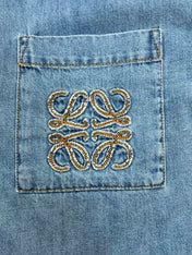 LOEWE 26S SHORT-SLEEVE DENIM SHIRT 562