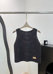 CHANEL 26S SLEEVELESS KNIT TOP 1495