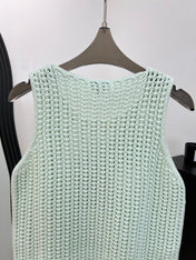 CHANEL 26S SLEEVELESS KNIT TOP 1496