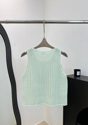 CHANEL 26S SLEEVELESS KNIT TOP 1496