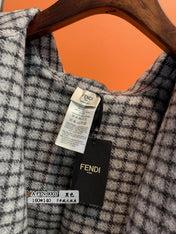 FFPONCHO 160 CM IN BLACK CASHMERE AND WOOL