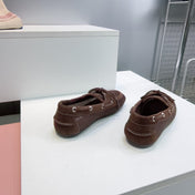MIUMIU 26S BOAT SHOES IN DARK BROWN MESH AND SUEDE