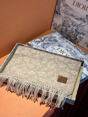 SCARF 180 CM IN ECRU TAN MONOGRAM CASHMERE 394644