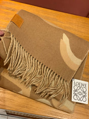 SCARF 190 CM IN CINNAMON BROWN WOOL 408745