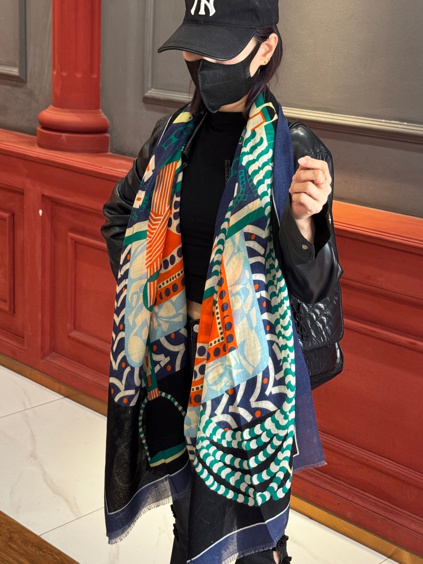 HERMES 25S SCARF 200 IN CASHMERE SILK 730597