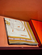 HERMES 25S SCARF 140 IN SILK AND CASHMERE 735808