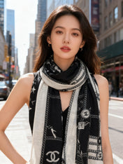 CHANEL 25S SCARF 200 IN CASHMERE 931949