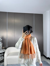 SCARF 190 CM IN TIGER ORANGE CASHMERE 364767