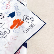 CHANEL 25S SCARF 90 IN SILK 730662