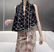 CHANEL 25S SCARF 140 IN CASHMERE SILK 727348
