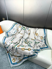 HERMES 25S SCARF 135 IN CASHMERE SILK 737308