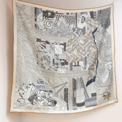 HERMES 26S PRINTED SQUARE SCARF 88 IN SILK 309441