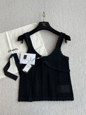 Chanel 25P Camisole Black Cashmere 220191