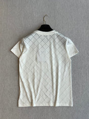 CHANEL WHITE SHORT-SLEEVE EMBELLISHED T-SHIRT